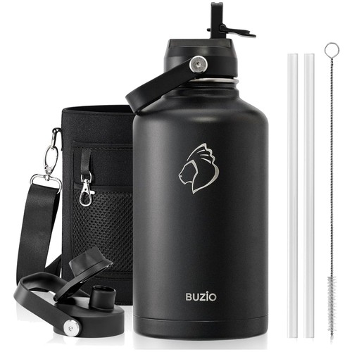 Insulated water bottle half - water, |
